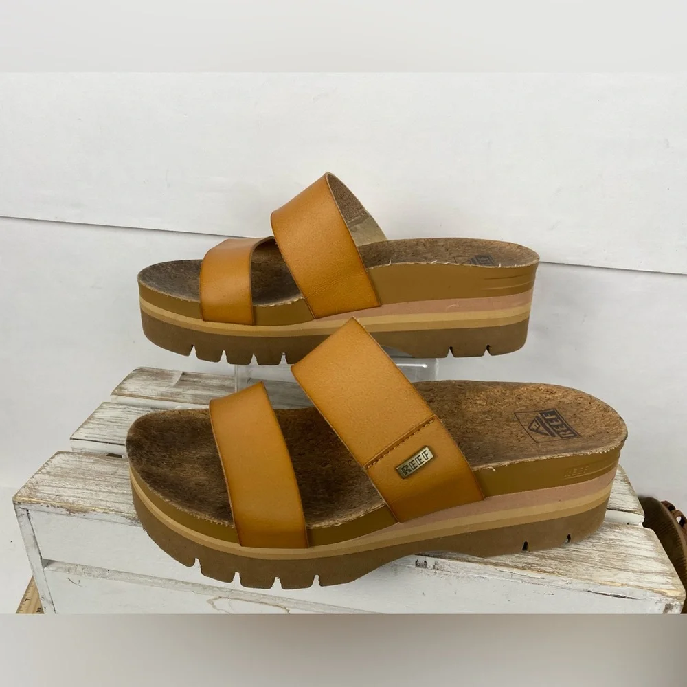 Reef Women's Cushion Vista Higher Platform Slide Sandals women’s size 9 - Picture 4 of 13